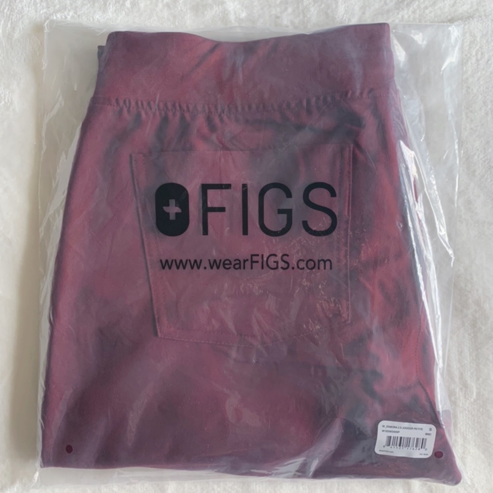 Figs Burgundy Zamora Jogger Scrub Pants